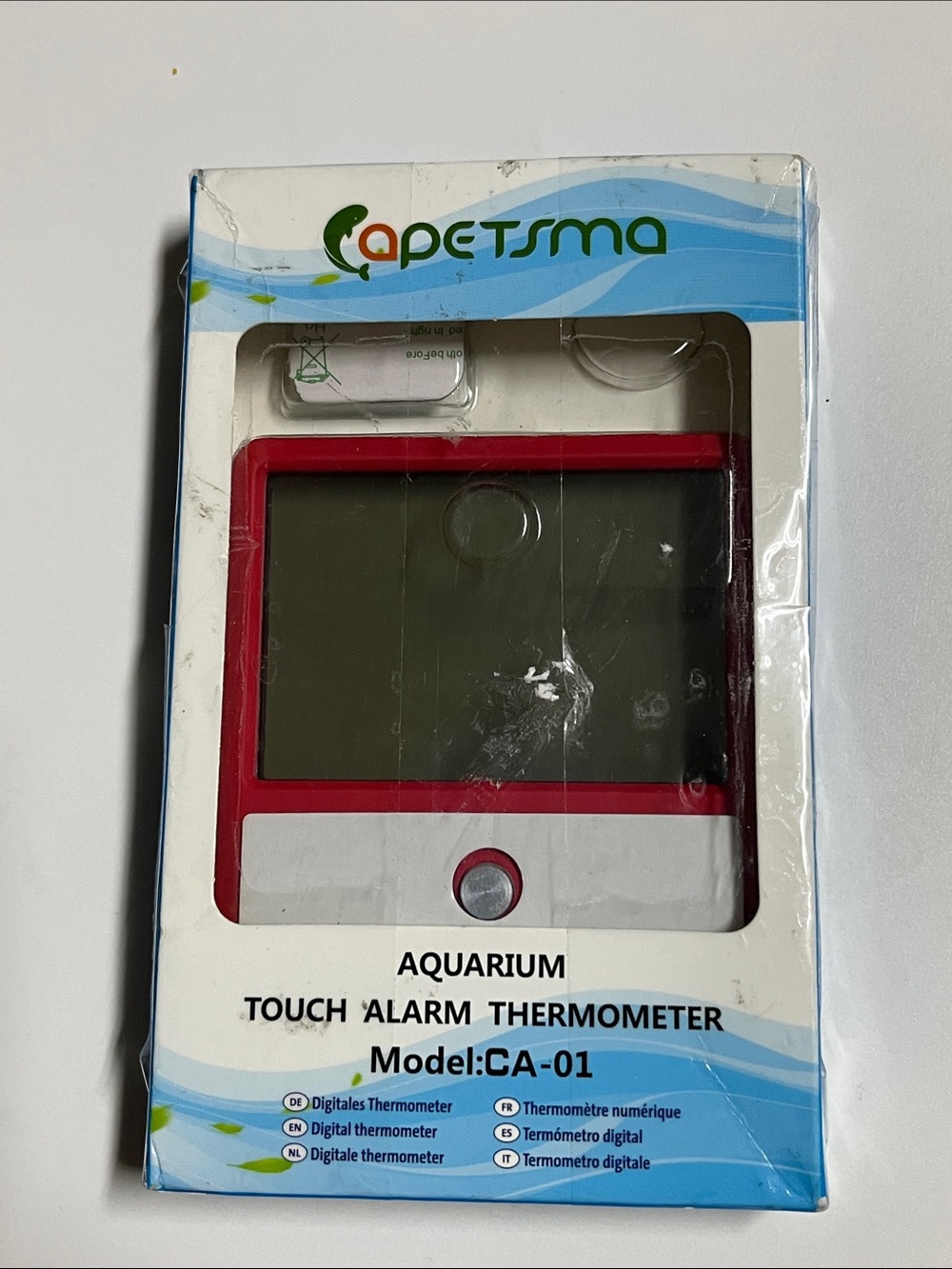 Capetsma Aquarium Touch Alarm Thermometer - Red/White New